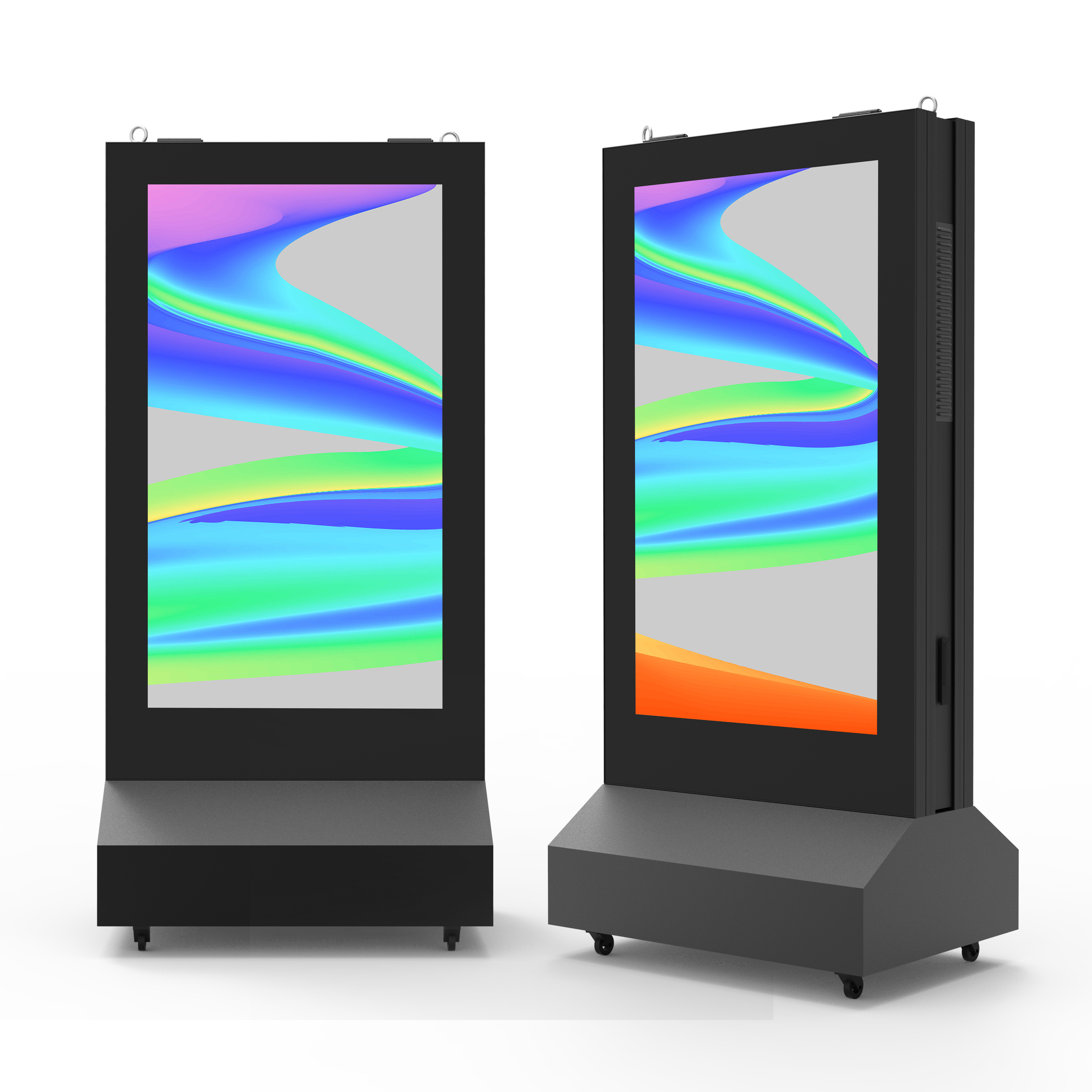 مزدوج الوجه LCD الرقمية لافتات البطارية تعمل بالطاقة