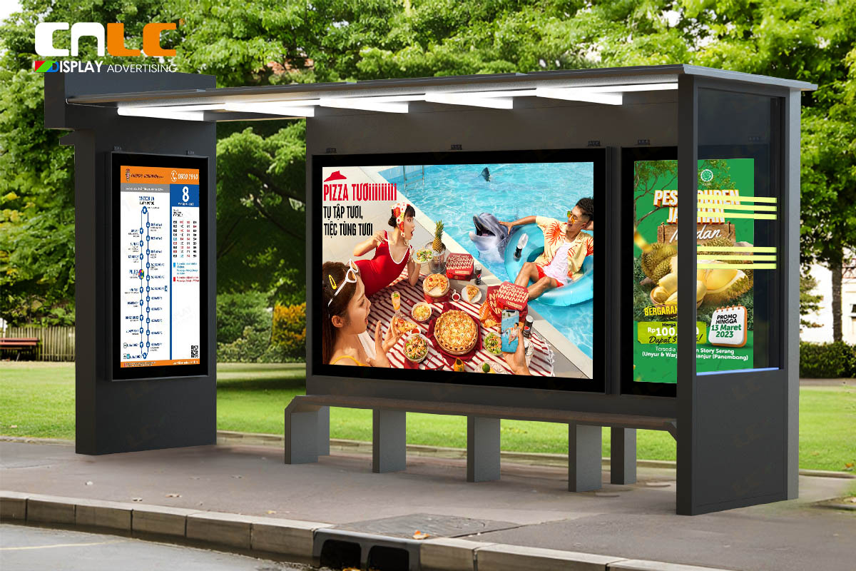 Bus Shelter Display with High Brightness