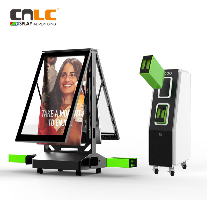 Portable Battery-Powered LCD Display for Outdoor Digital Advertising