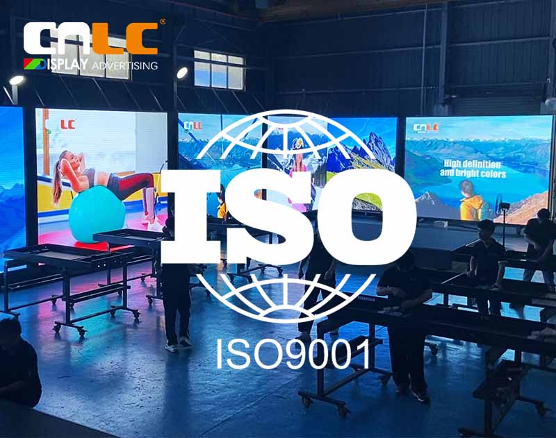 حصلت شركة CNLC على شهادتي ISO 9001 وISO 14001 لتصنيع شاشات العرض الخارجية