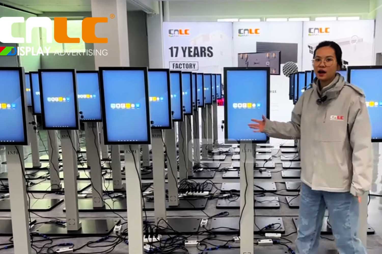 كشك خارجي بشاشة لمس LCD مقاس 21.5 بوصة لخدمة الطلبات الذاتية للمطاعم