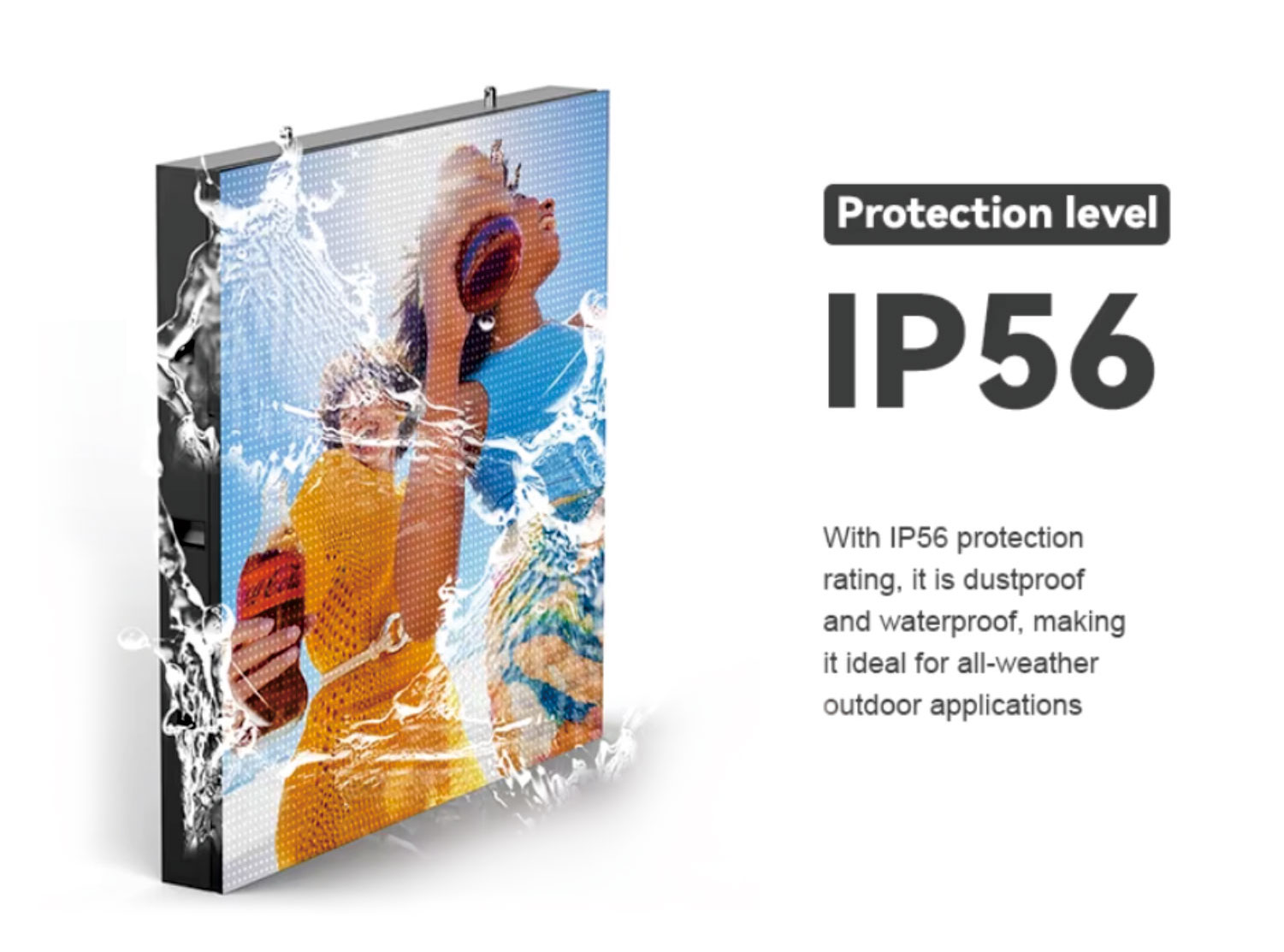 IP56 waterproof aluminum LED cabinet for outdoor use