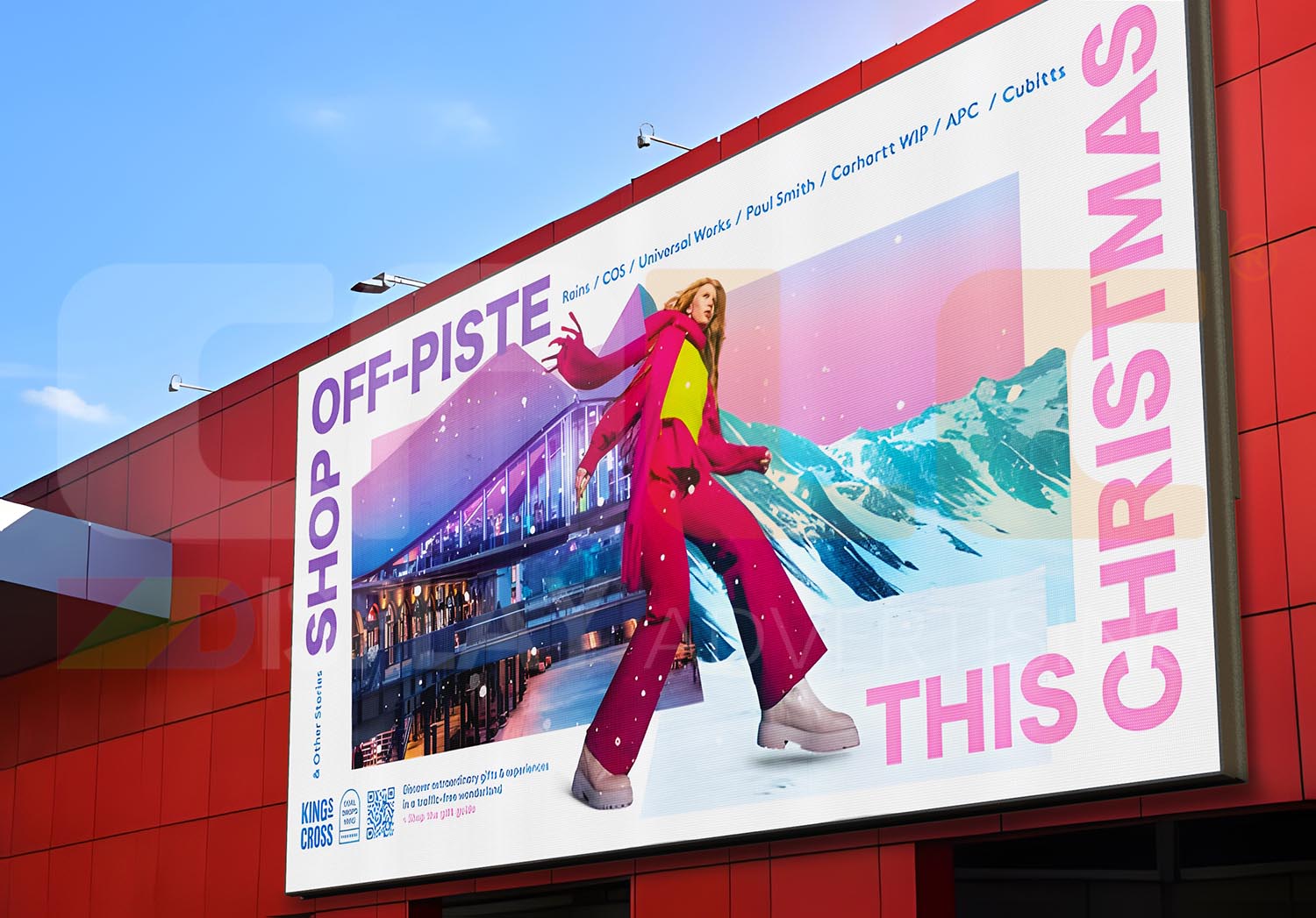 Wall-mounted fixed LED display with lightweight aluminum cabinet for seamless installation