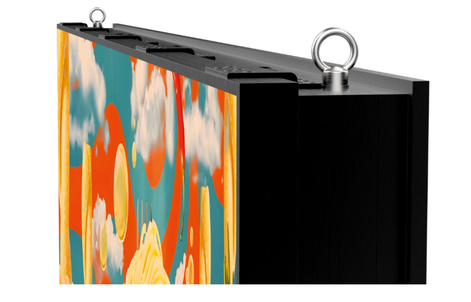 Lightweight aluminum LED display cabinet with corrosion resistance and heat dissipation