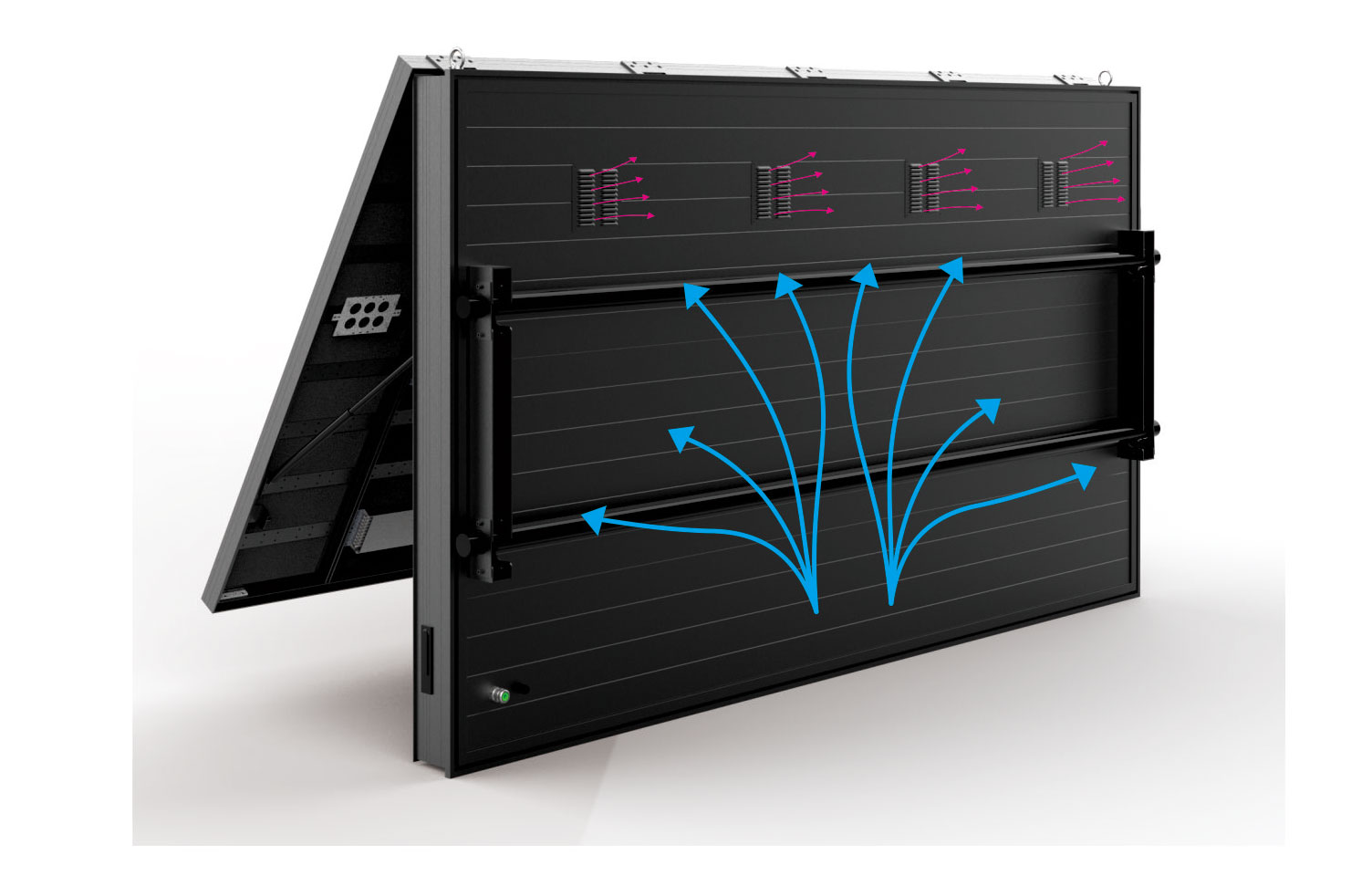 Outdoor LED display with efficient cooling system and fast heat dissipation for stable performance