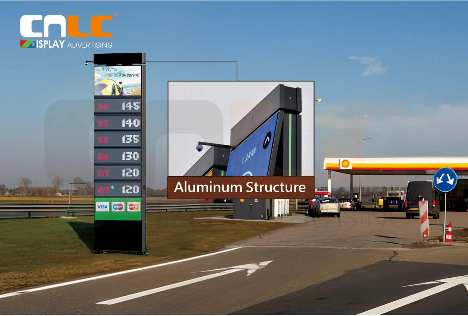 billboard-for-gas-stations.jpgDurable Aluminum Housing of Outdoor LED Billboard for Gas Stations