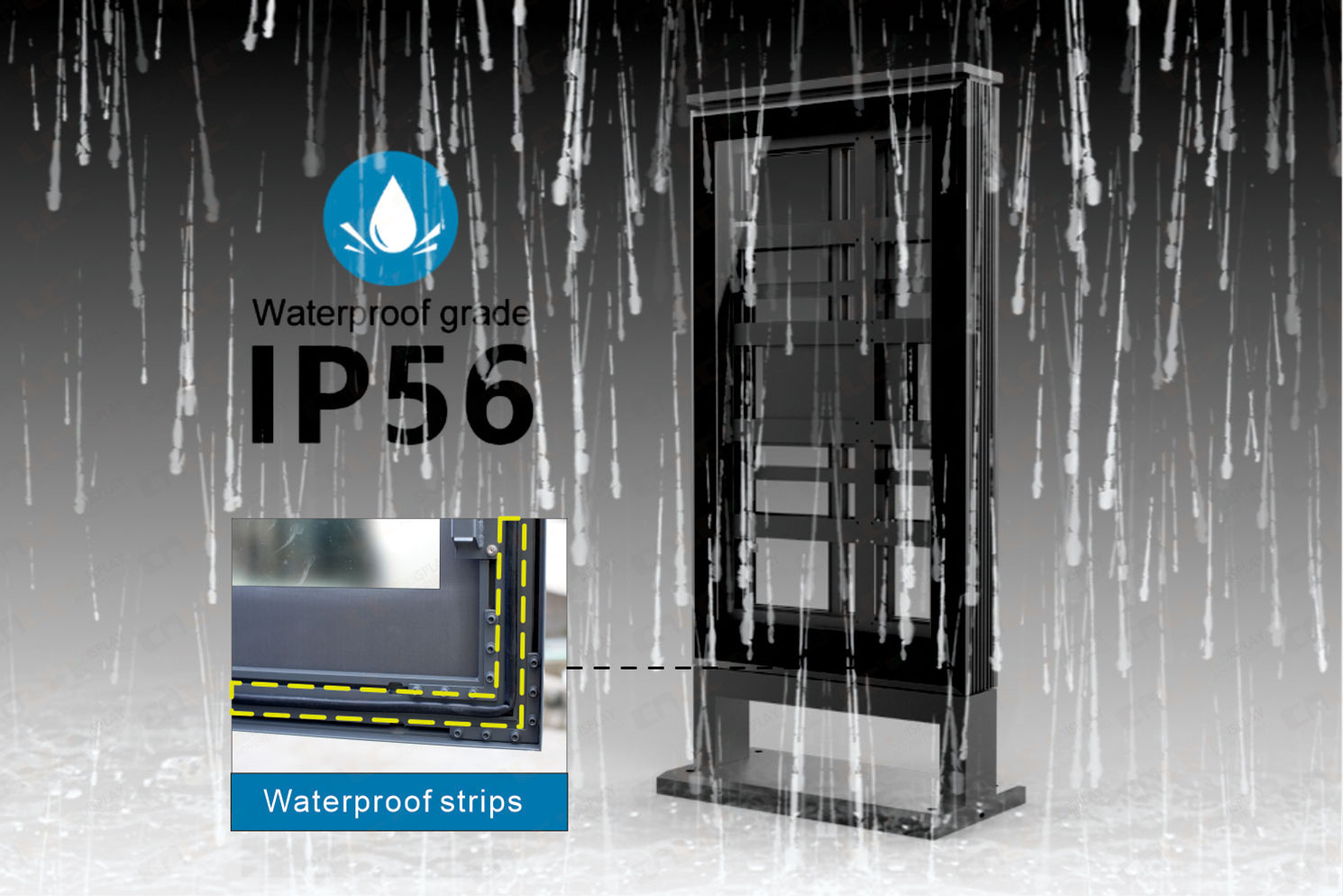 IP56 Outdoor LED Totem for Dust and Water Resistance