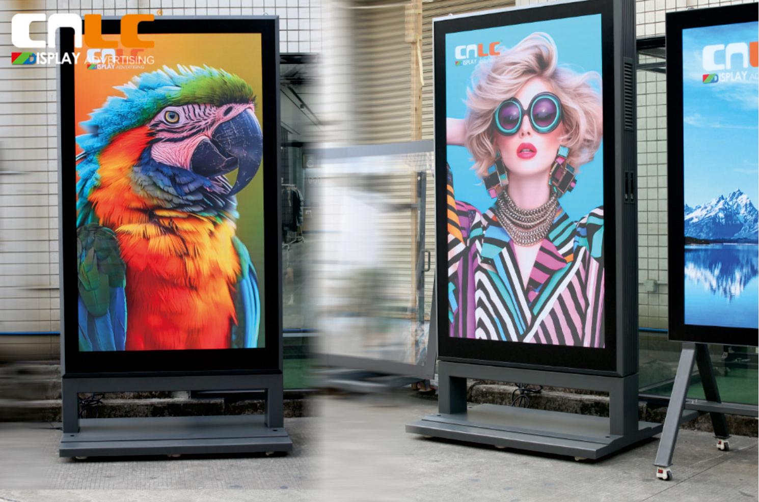 High-quality LED display enclosure product photo showing durable aluminum structure and side-opening maintenance access.