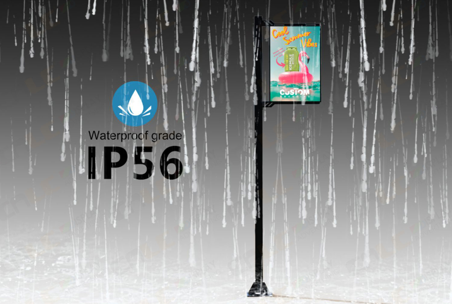 IP56 waterproof LED pole display for outdoor use IP56 waterproof LED pole display for outdoor use