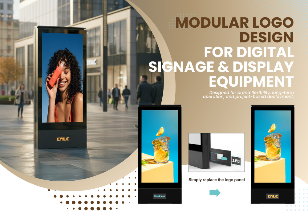 شاشة عرض رقمية قابلة للتخصيص مع حل سريع لاستبدال الشعار