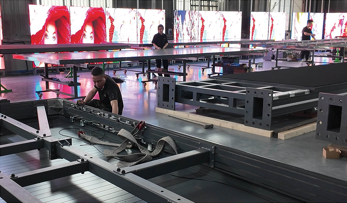 Powder coating and cabinet assembly process for outdoor digital signage enclosure