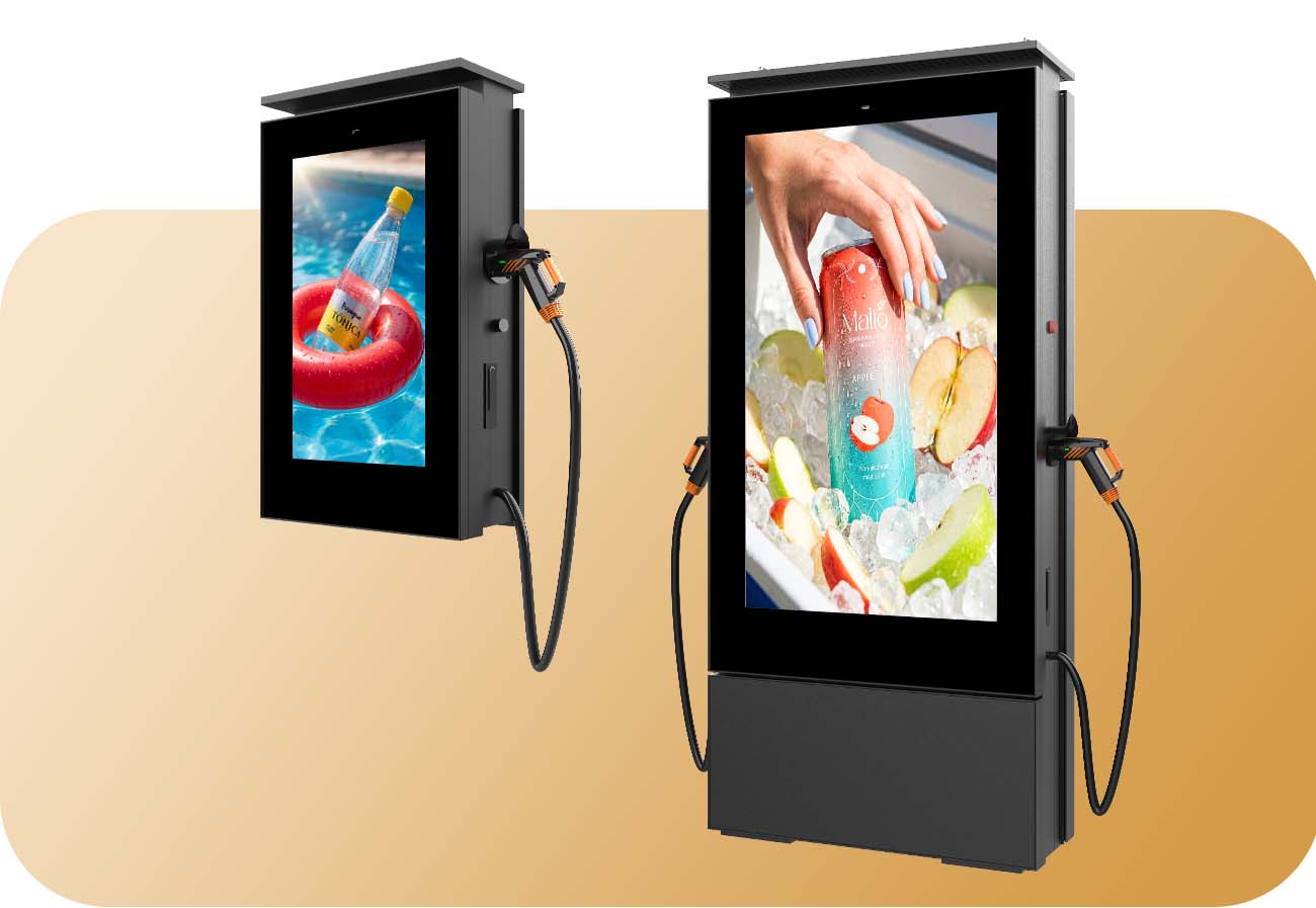 محطة شحن مع شاشة LCD