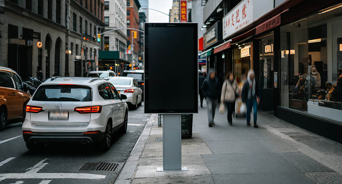 Outdoor digital signage display experiencing prolonged downtime caused by undetected hardware failures