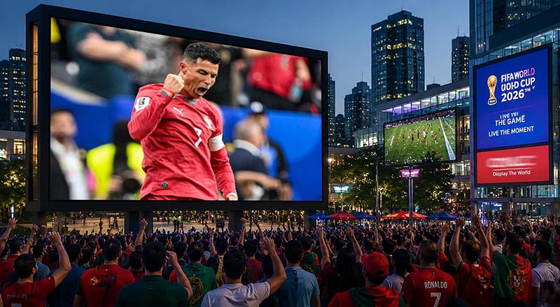 2026 World Cup: How Outdoor LED/LCD Digital Displays Turn Fan Traffic into Brand Advertising Value