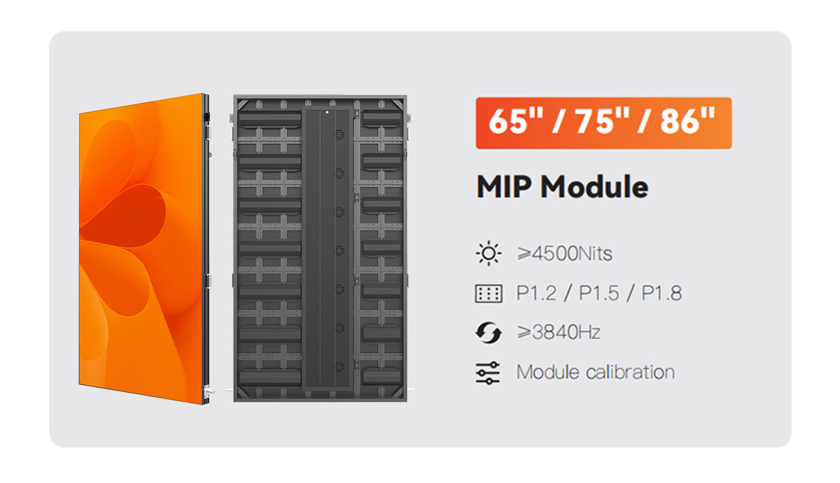 Fine pitch MIP LED module delivering high resolution outdoor display performance