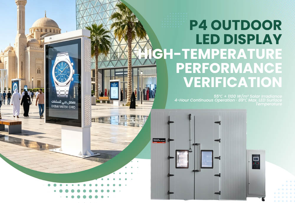 P4 Double-Sided Outdoor LED Display High-Temperature Reliability Solution
